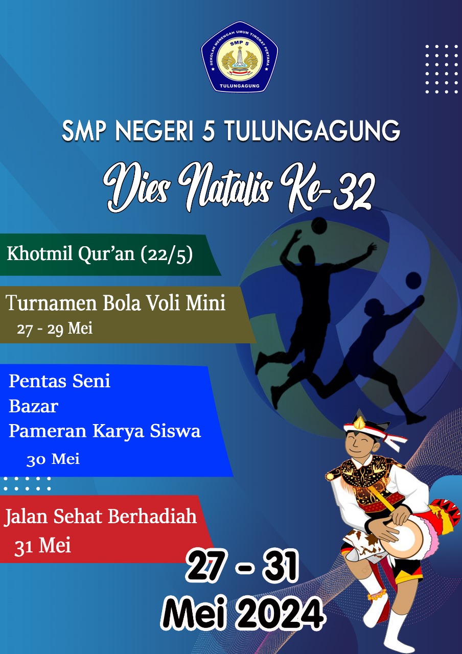 Meriahnya Dies Natalis ke-32 SMPN 5 Tulungagung, Khotmil Qur’an hingga Jalan Sehat&nbsp;Berhadiah
